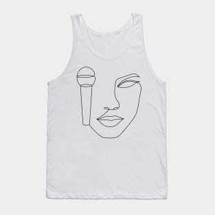 Abstract face with microphone Tank Top